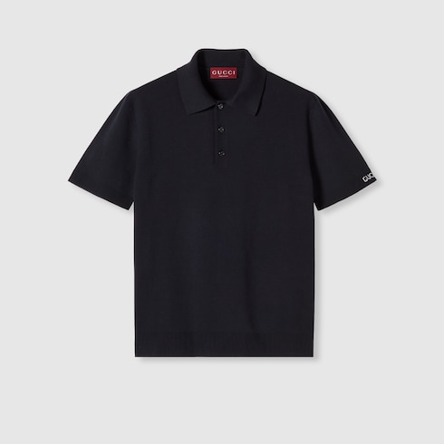 Polo in maglia di cotone e seta
