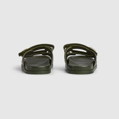 Women's sandal with crystal Double G