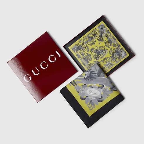 Vierecktuch aus Seide mit Print, 90 x 90 Projekt