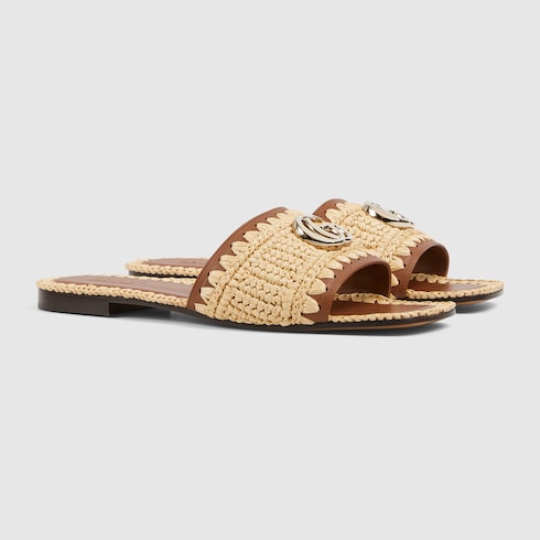 Women's slide sandal with Double G