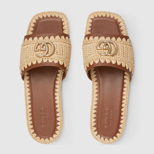 Women's slide sandal with Double G