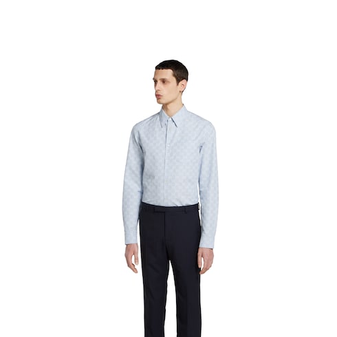 Striped GG cotton jacquard shirt