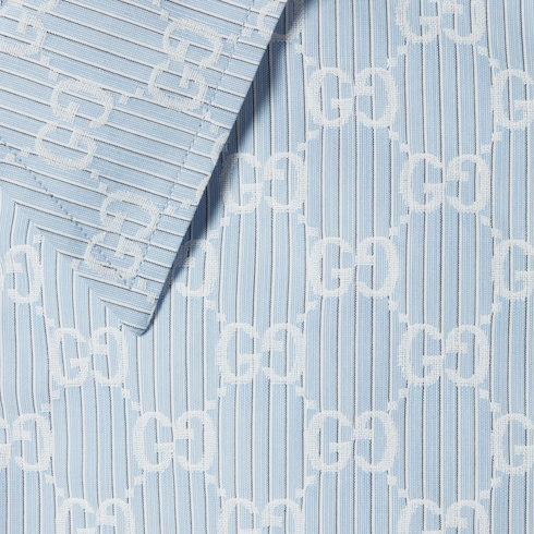 Hemd aus gestreiftem GG Baumwolljacquard