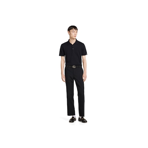 Polo in maglia di cotone e seta