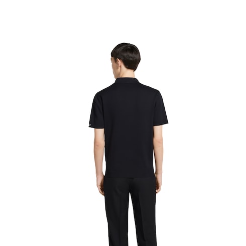 Polo in maglia di cotone e seta