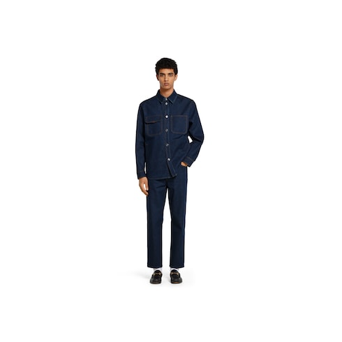 Pantalone slim-fit in denim di cotone