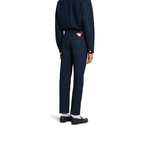 Pantalone slim-fit in denim di cotone
