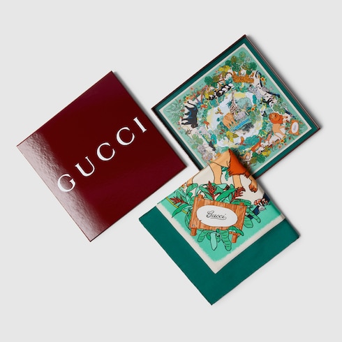 Carré de soie à imprimé projet 90 x 90