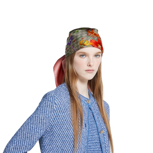 Printed silk twill carré