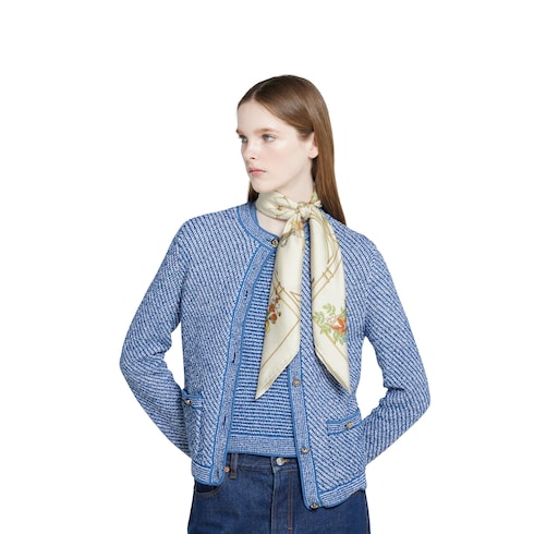Carré in twill di seta stampata