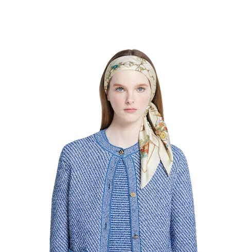 Carré in twill di seta stampata