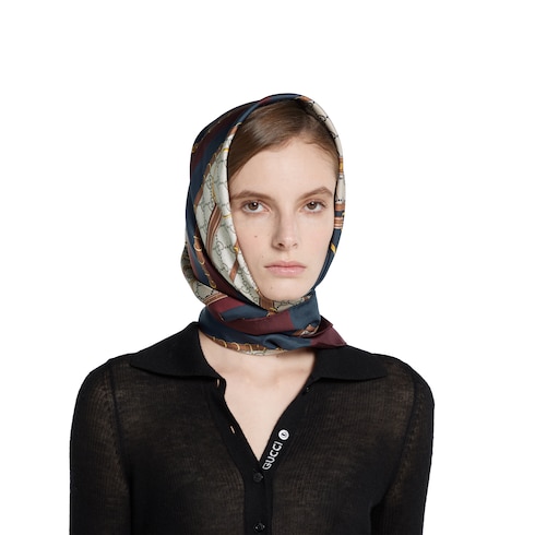 Printed silk carré