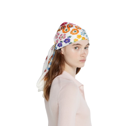 Printed silk twill carré