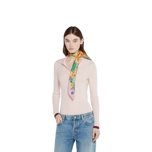 Printed silk carré