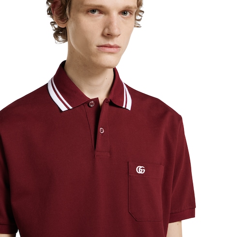Polo de piqué de algodón con bordado