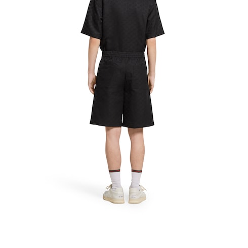 GG canvas linen blend shorts
