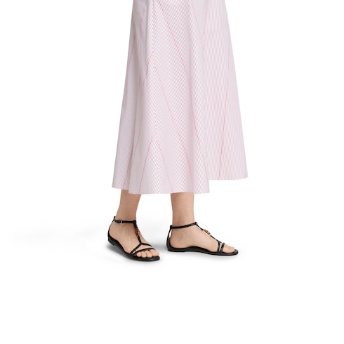 Women's sandal with bamboo detail