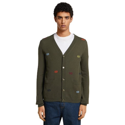 Cardigan aus feinem Kaschmir mit Intarsie