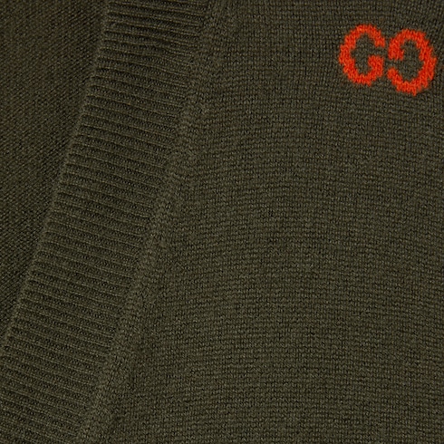 Cárdigan de cashmere fino con intarsia