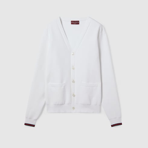 Cardigan aus Baumwoll-Piqué-Strick 
