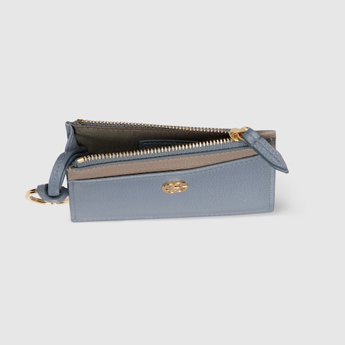 Bi-colour GG Marmont zip key pouch