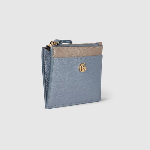 Bi-colour GG Marmont zip key pouch