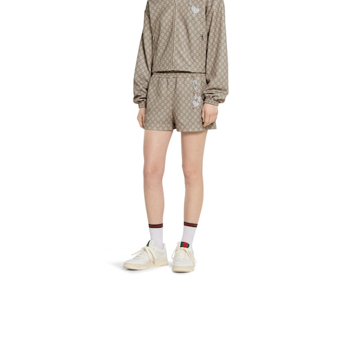 Shorts in jersey tecnico stampato