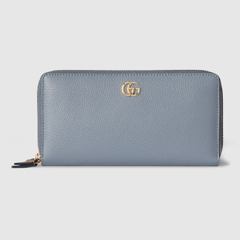 Bi-color GG Marmont zip around wallet