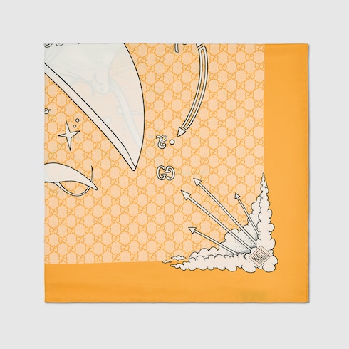 Vierecktuch aus Seide mit Print, 90 x 90 Projekt