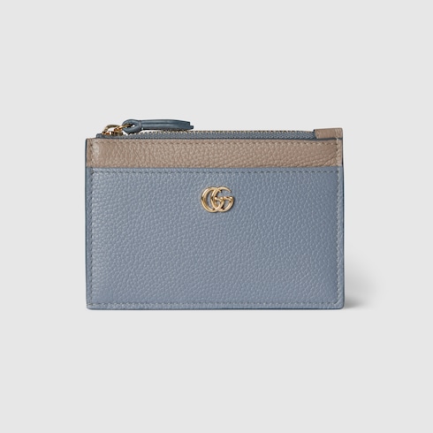 Bi-colour GG Marmont zip key pouch