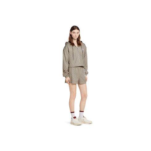 Printed technical jersey zip jacket