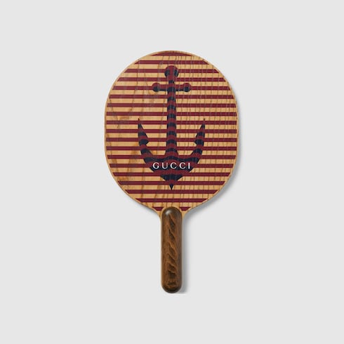 Wooden beach racket and ball set
