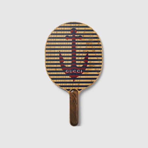 Wooden beach racket and ball set