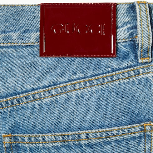 Pantalone a gamba larga in denim