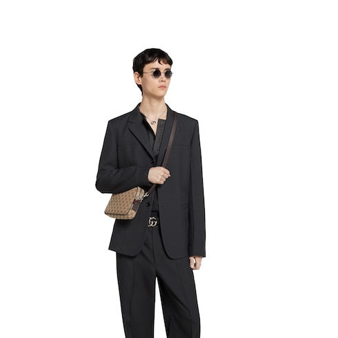 Sac à bandoulière en toile GG petit format