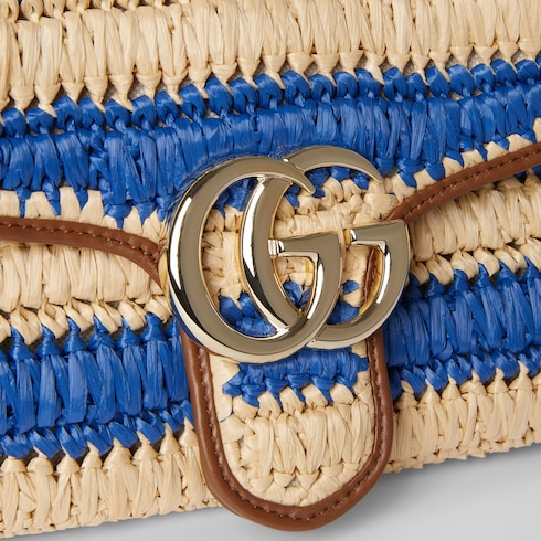 Borsa a spalla GG Marmont intrecciata misura media