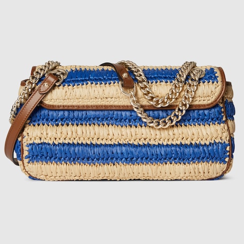 Borsa a spalla GG Marmont intrecciata misura media