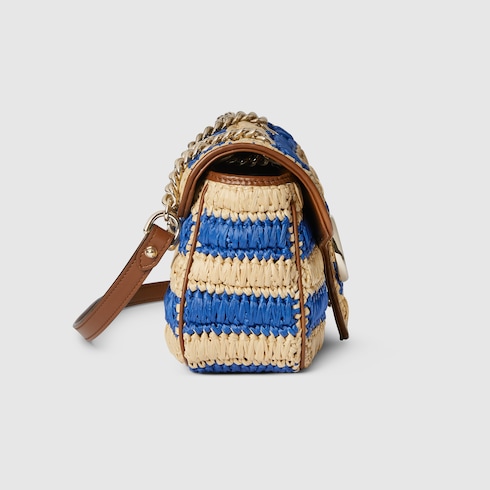 Borsa a spalla GG Marmont intrecciata misura media