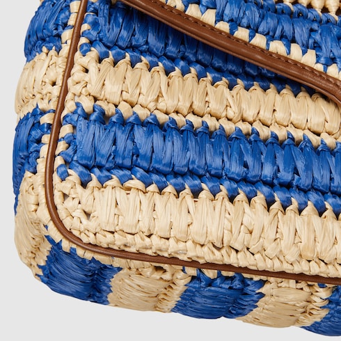 Borsa a spalla GG Marmont intrecciata misura media