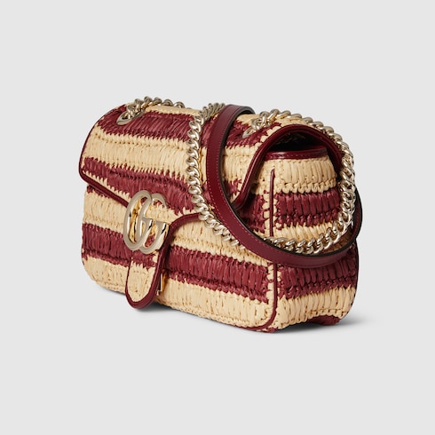 GG Marmont woven medium shoulder bag