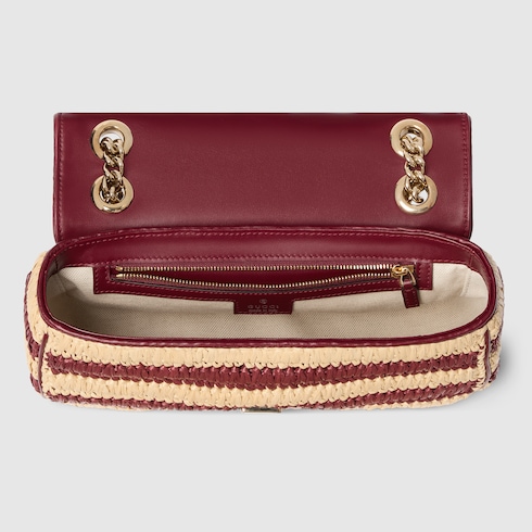 GG Marmont woven medium shoulder bag