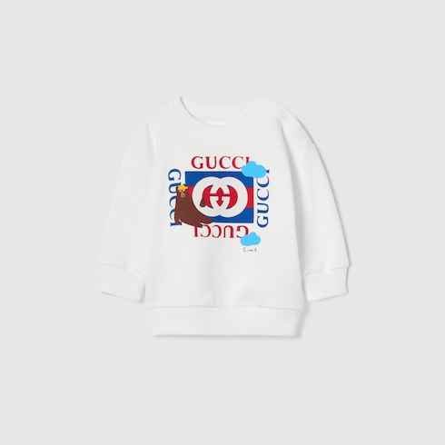 Baby cotton sweatshirt with print