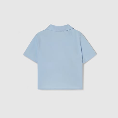Camicia neonato in cotone con ricamo