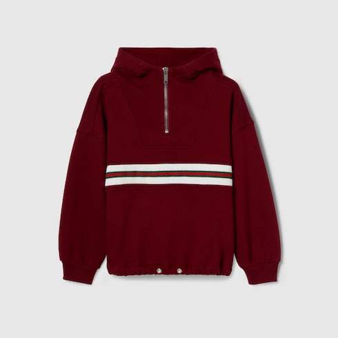 Felpa bambino in cotone con cappuccio