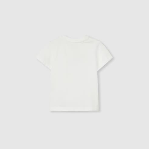 T-shirt neonato in cotone con ricamo