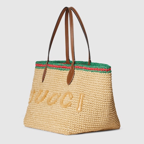 Woven medium tote bag