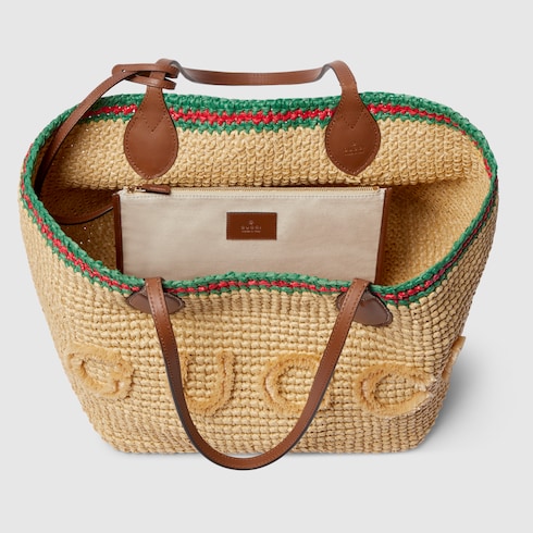 Woven medium tote bag