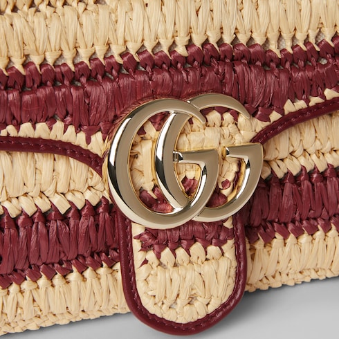 GG Marmont woven medium shoulder bag