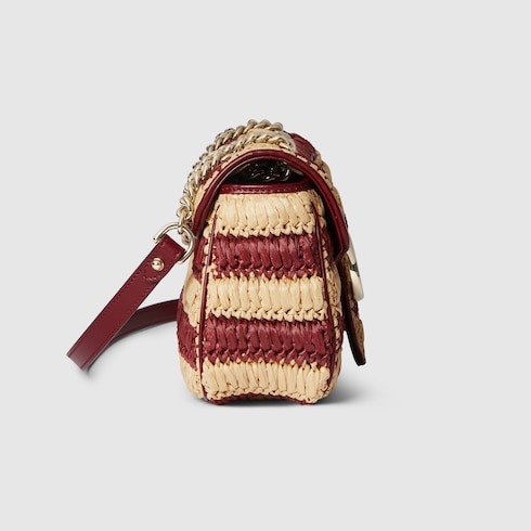 GG Marmont woven medium shoulder bag