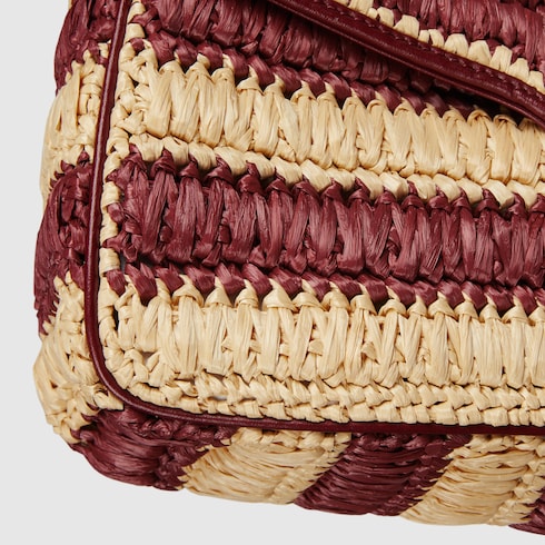 GG Marmont woven medium shoulder bag
